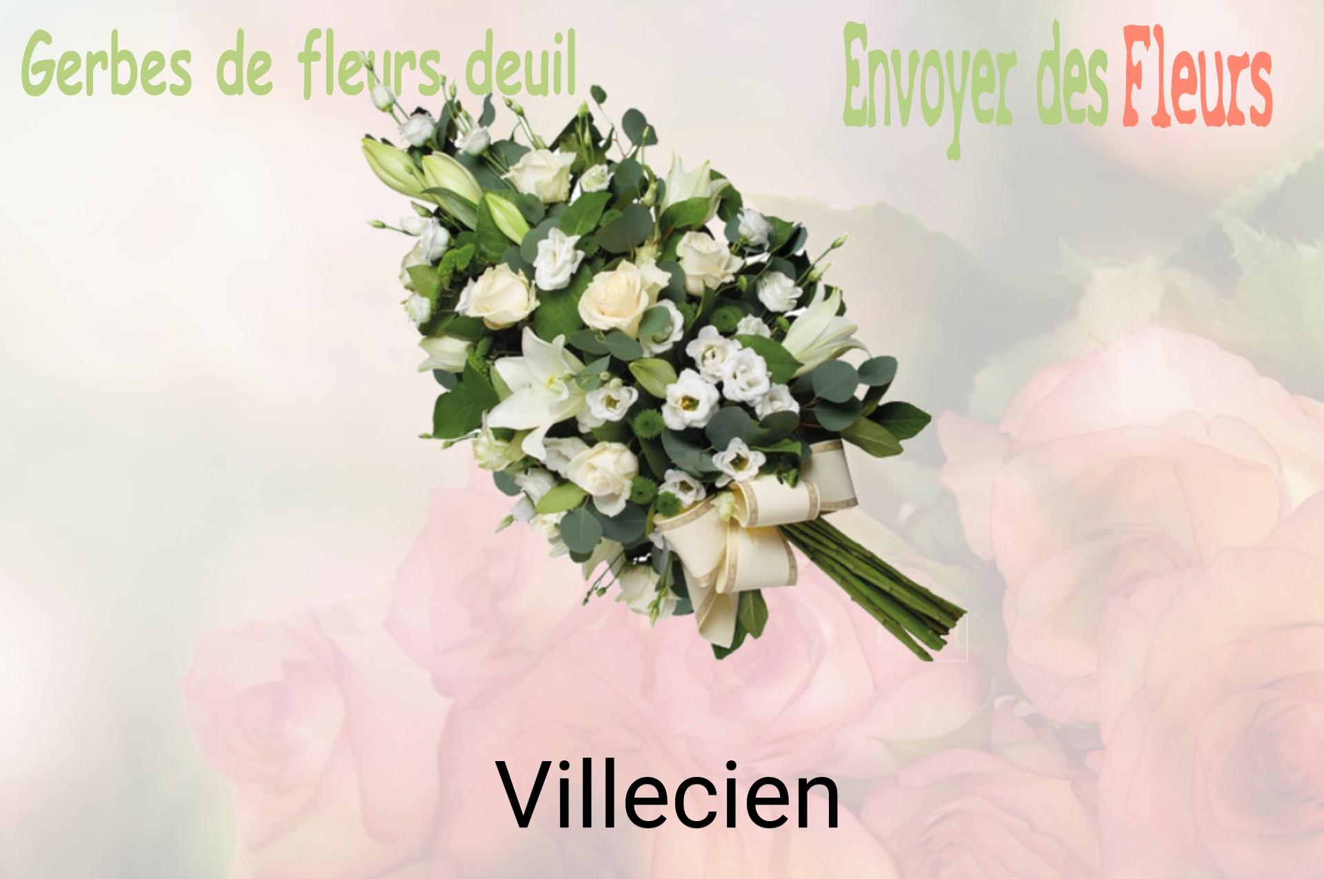 Gerbe de fleurs de deuil livrée à Villecien
